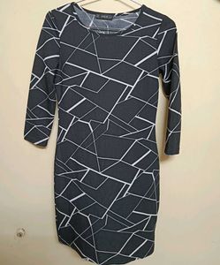 Stylish Geometric Print Dress