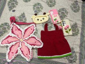 Crochet Flower Tote Bag
