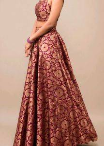 Elegant Brocade Lehenga Choli Set XSmall Size