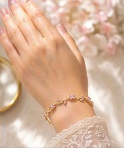 Elegant Pink Tulip Bracelet