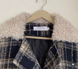 Cozy Plaid Jacket with Sherpa Collar