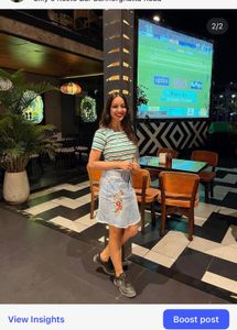 Embroidered Denim Mini Skirt