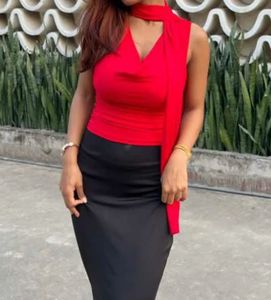 Red Sleeveless Top