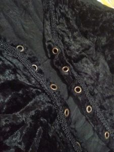 Black Velvet Corset Vest
