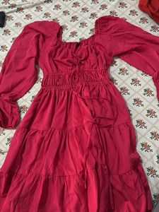 Chic Pink Tiered Mini Dress