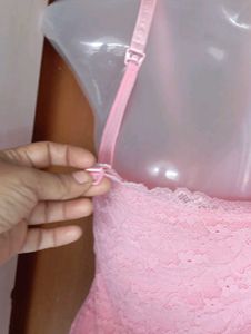 Pink Lace Maternity Cami