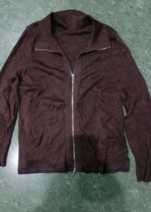 Women's Brown Zip-Up Jacket