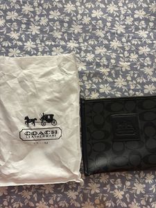 Coach Signature Print Pouch
