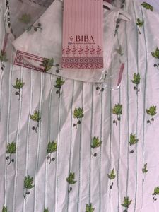 White Floral Print Kurti