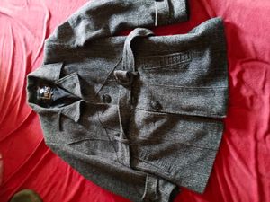 Stylish Gray Belted Coat