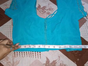 Blue Embroidered Blouse