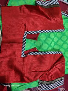 Green Colour Chanderi Saree
