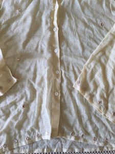 Light Yellow Button-Up Blouse