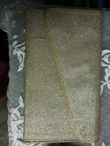 Sparkly Gold Clutch Bag