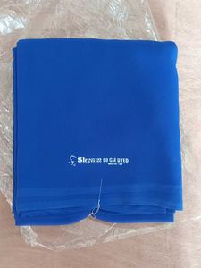 Vibrant Blue georgette saree