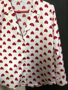 heart printed shirt