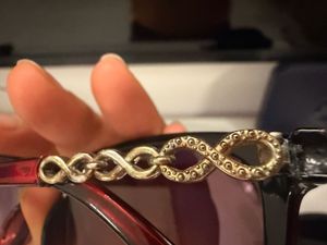 Ombre Maroon Brown Sunglasses with Gold Accent