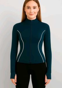 Blue Zip-Up Track Jacket