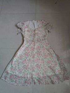 Floral Print Puff Sleeve Dress