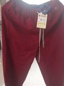 Maroon V-Neck Scrub Top and bottom