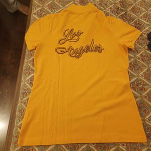 mango yellow NBA Los Angeles Graphic Tee