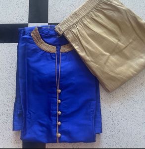 Blue &amp; Gold Indian Outfit