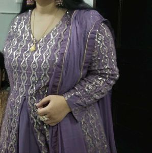 Long Kurta With Skirt And Dupatta