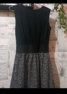 Chic High-Low Black &amp; Grey Dress