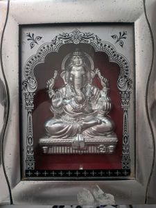 Silver Plated Ganesha Idol Frame