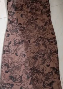 Gothic Renaissance Print Mini Dress