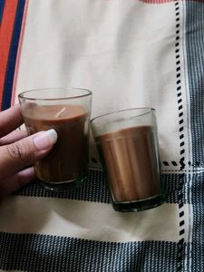 Set of 2 Scented Glass Candles
