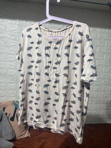 Cute Ginkgo Leaf Print T-Shirt