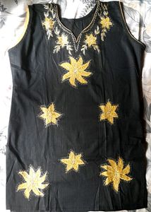 Black Colour Redymade Churidar Set