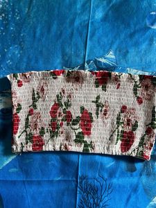 Smocked Floral Tube Top