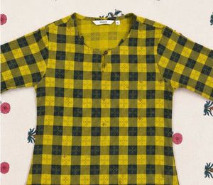 Green Checkered Kurta
