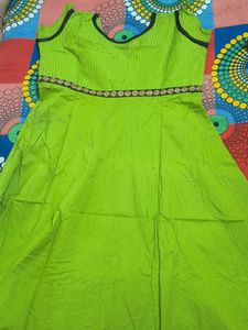 Green Kurta with Embellished Border