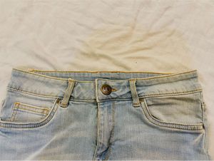 Cream Tank Top &amp; Denim Shorts