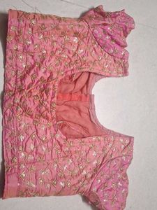 Vibrant Green Saree with Pink Blouse