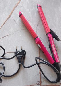 Combo- Comb Straightner | Curler-Straightner