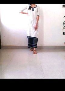 Striped Cotton Kurta Set
