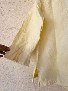 Light Yellow Textured Shirt
