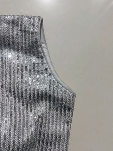 Beautiful 😍 Silver Stylish Blouse