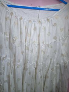 Elegant White Ethnic Skirt