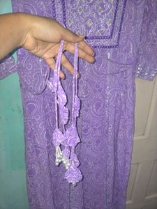 Beautiful Lilic Embroidery Design And Printed Grown