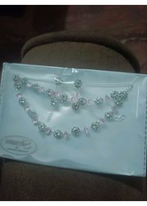 Elegant Silver & Pink Jewelry Set