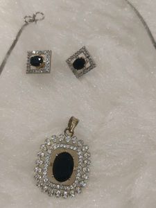 Elegant Pendant and Earring Set