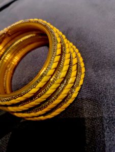 Yellow Ethnic Bangles
