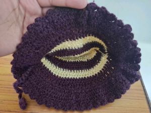 Purple Cap For Baby Girls