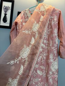Beautiful light pink kurta set 3pc