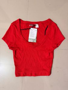 Cropped Ribbed Tshirt